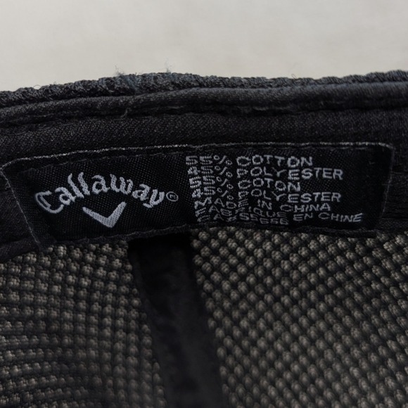 Callaway Men's Black Logo Adjustable Baseball Cap Hat - Picture 6 of 6